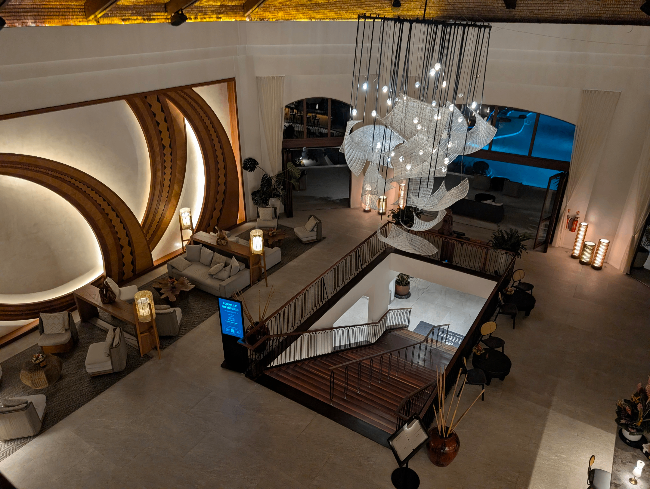 hilton hotel tahiti heiva lounge from above